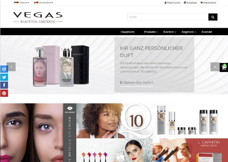Vegas Cosmetics Düsseldorf Berater, Partner Websit